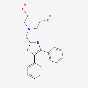 molecular formula C20H22N2O3 B14689986 Ethanol, 2,2'-(((4,5-diphenyl-2-oxazolyl)methyl)imino)di- CAS No. 32391-55-2