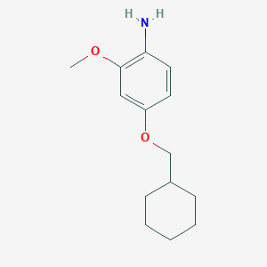 molecular formula C14H21NO2 B1468999 4-(Cyclohexylmethoxy)-2-methoxyaniline CAS No. 1495769-64-6