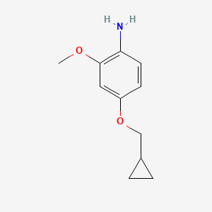molecular formula C11H15NO2 B1469000 4-(Cyclopropylmethoxy)-2-methoxyaniline CAS No. 1342225-48-2