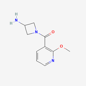 molecular formula C10H13N3O2 B1469003 1-(2-Methoxypyridine-3-carbonyl)azetidin-3-amine CAS No. 1343386-20-8