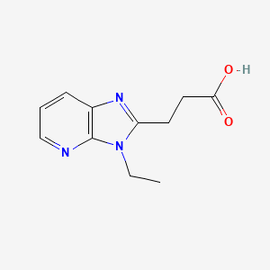 molecular formula C11H13N3O2 B1469005 3-(3-ethyl-3H-imidazo[4,5-b]pyridin-2-yl)propanoic acid CAS No. 1344258-88-3
