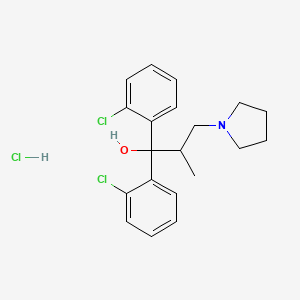 1-Pyrrolidinepropanol, alpha,alpha-bis(o-chlorophenyl)-beta-methyl-, hydrochloride