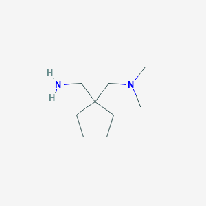 molecular formula C9H20N2 B1469015 {1-[(Dimethylamino)methyl]cyclopentyl}methanamine CAS No. 1247566-89-7