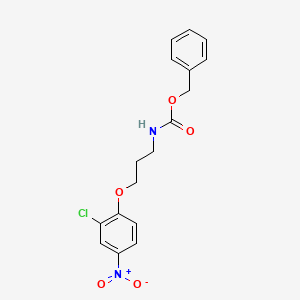 molecular formula C17H17ClN2O5 B14690173 Benzyl hydrogen [3-(2-chloro-4-nitrophenoxy)propyl]carbonimidate CAS No. 25313-19-3