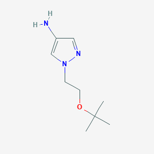 molecular formula C9H17N3O B1469018 1-(2-tert-butoxyethyl)-1H-pyrazol-4-amine CAS No. 1251057-90-5