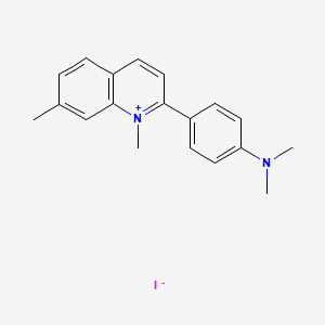 1,7-Dimethyl-2-(p-(dimethylamino)phenyl)quinolinium iodide