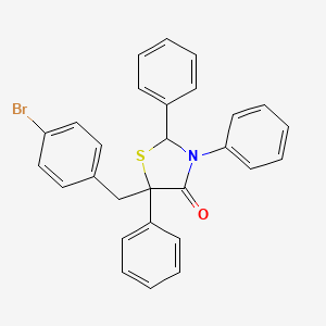 5-[(4-Bromophenyl)methyl]-2,3,5-triphenyl-1,3-thiazolidin-4-one