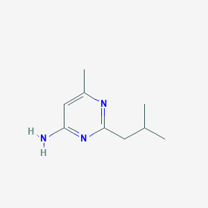 molecular formula C9H15N3 B1469021 6-Methyl-2-(2-methylpropyl)pyrimidin-4-amine CAS No. 1343328-74-4