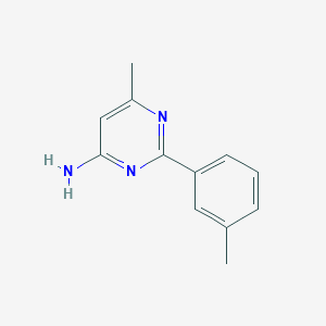 molecular formula C12H13N3 B1469022 6-Methyl-2-(3-methylphenyl)pyrimidin-4-amine CAS No. 1251222-14-6