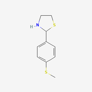 molecular formula C10H13NS2 B1469031 2-(4-(Methylthio)phenyl)thiazolidine CAS No. 1249943-47-2