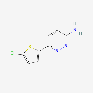 molecular formula C8H6ClN3S B1469037 6-(5-Chlorothiophen-2-yl)pyridazin-3-amine CAS No. 1225953-04-7