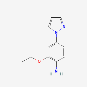 molecular formula C11H13N3O B1469047 2-Ethoxy-4-pyrazol-1-yl-phenylamine CAS No. 1341982-06-6