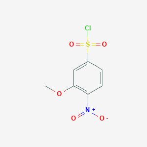 molecular formula C7H6ClNO5S B1469055 3-Methoxy-4-nitrobenzene-1-sulfonyl chloride CAS No. 1261646-30-3