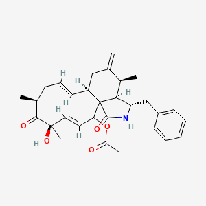 [(3E,5R,7S,9E,11R,14S,15R,16S)-16-benzyl-5-hydroxy-5,7,14-trimethyl-13-methylidene-6,18-dioxo-17-azatricyclo[9.7.0.01,15]octadeca-3,9-dien-2-yl] acetate