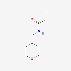 molecular formula C8H14ClNO2 B1469067 2-chloro-N-(oxan-4-ylmethyl)acetamide CAS No. 1342482-31-8