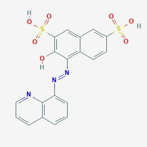 3-Oxo-4-[2-(quinolin-8-yl)hydrazinylidene]-3,4-dihydronaphthalene-2,7-disulfonic acid