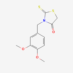 molecular formula C12H13NO3S2 B14690713 Rhodanine, 3-veratryl- CAS No. 23538-05-8