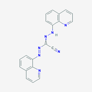 molecular formula C20H13N7 B14690778 [(E)-(Quinolin-8-yl)diazenyl][2-(quinolin-8-yl)hydrazinylidene]acetonitrile CAS No. 30842-84-3