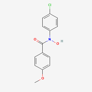 molecular formula C14H12ClNO3 B14690780 N-(4-Chlorophenyl)-N-hydroxy-4-methoxybenzamide CAS No. 34749-68-3