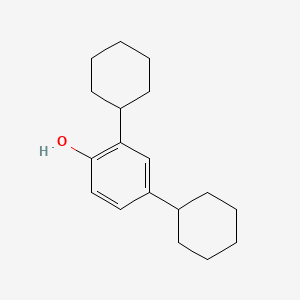 molecular formula C18H26O B14690787 2,4-Dicyclohexylphenol CAS No. 35406-29-2