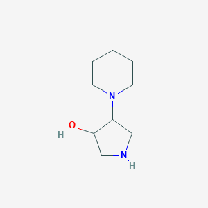 molecular formula C9H18N2O B1469080 4-(1-Piperidinyl)-3-pyrrolidinol CAS No. 1274875-57-8