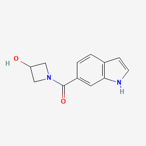 molecular formula C12H12N2O2 B1469081 1-(1H-indole-6-carbonyl)azetidin-3-ol CAS No. 1338965-30-2