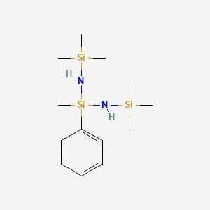 molecular formula C13H28N2Si3 B14690811 1-Methyl-1-phenyl-N,N'-bis(trimethylsilyl)silanediamine CAS No. 24385-32-8