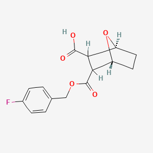 molecular formula C15H15FO5 B14690858 exo-cis-7-Oxabicyclo(2.2.1)heptane-2,3-dicarboxylic acid p-fluorobenzyl ester CAS No. 30627-53-3