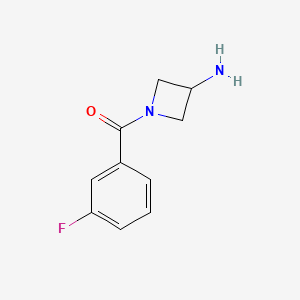 molecular formula C10H11FN2O B1469086 1-(3-Fluorobenzoyl)azetidin-3-amine CAS No. 1340435-96-2