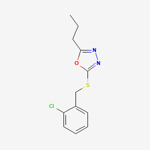 2-(((2-Chlorophenyl)methyl)thio)-5-propyl-1,3,4-oxadiazole