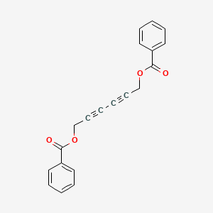 molecular formula C20H14O4 B14690909 2,4-Hexadiynylene dibenzoate CAS No. 24996-65-4