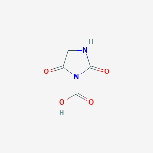 molecular formula C4H4N2O4 B14690925 2,5-Dioxoimidazolidine-1-carboxylic acid CAS No. 26290-25-5