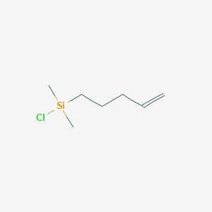 molecular formula C7H15ClSi B14690928 Chloro(dimethyl)(pent-4-en-1-yl)silane CAS No. 33932-64-8