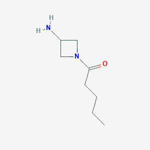 molecular formula C8H16N2O B1469093 1-(3-Aminoazetidin-1-yl)pentan-1-one CAS No. 1406817-20-6