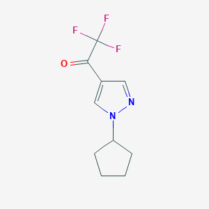 1-(1-cyclopentyl-1H-pyrazol-4-yl)-2,2,2-trifluoroethan-1-one