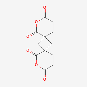 molecular formula C12H12O6 B14690961 2,10-Dioxadispiro[5.1.5~8~.1~6~]tetradecane-1,3,9,11-tetrone CAS No. 25142-15-8