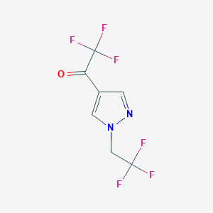 2,2,2-trifluoro-1-[1-(2,2,2-trifluoroethyl)-1H-pyrazol-4-yl]ethan-1-one