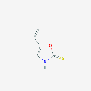 molecular formula C5H5NOS B14691010 5-Ethenyl-1,3-oxazole-2(3H)-thione CAS No. 32322-49-9