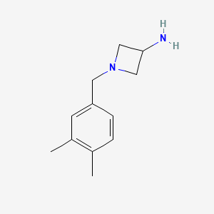 molecular formula C12H18N2 B1469103 1-[(3,4-Dimethylphenyl)methyl]azetidin-3-amine CAS No. 1343917-37-2