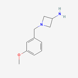 molecular formula C11H16N2O B1469112 1-[(3-Methoxyphenyl)methyl]azetidin-3-amine CAS No. 1340582-59-3