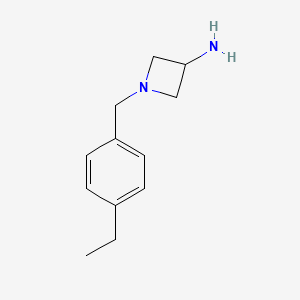 molecular formula C12H18N2 B1469115 1-[(4-Ethylphenyl)methyl]azetidin-3-amine CAS No. 1341187-12-9