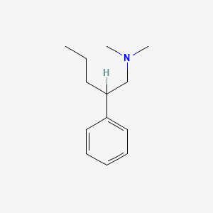 molecular formula C13H21N B14691210 N,N-Dimethyl-beta-propylphenethylamine CAS No. 33132-65-9