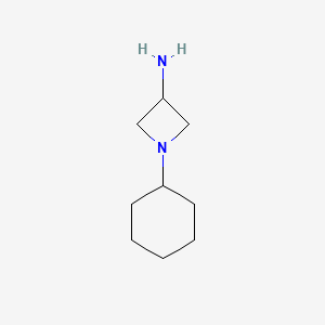 molecular formula C9H18N2 B1469122 1-Cyclohexylazetidin-3-amine CAS No. 54431-46-8
