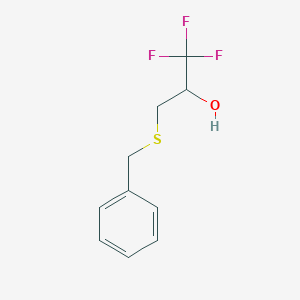 molecular formula C10H11F3OS B1469132 3-(Benzylsulfanyl)-1,1,1-trifluoropropan-2-ol CAS No. 1339767-50-8