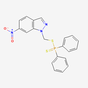 (6-Nitro-1h-indazol-1-yl)methyl diphenylphosphinodithioate