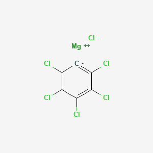 molecular formula C6Cl6Mg B14691407 magnesium;1,2,3,4,5-pentachlorobenzene-6-ide;chloride CAS No. 31279-13-7