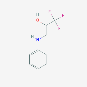 molecular formula C9H10F3NO B1469143 1,1,1-Trifluoro-3-(phenylamino)propan-2-ol CAS No. 405-34-5