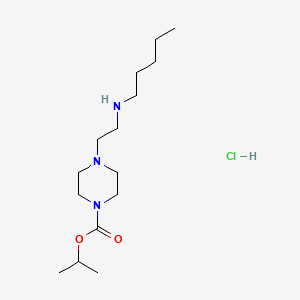 molecular formula C15H32ClN3O2 B14691448 4-(2-(Pentylamino)ethyl)-1-piperazinecarboxylic acid isopropyl ester hydrochloride CAS No. 24269-22-5