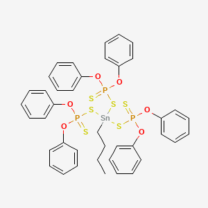 3-Butyl-3-[(diphenoxyphosphorothioyl)sulfanyl]-1,1,5,5-tetraphenoxy-1,5-bis(sulfanylidene)-2,4-dithia-1lambda~5~,5lambda~5~-diphospha-3-stannapentane