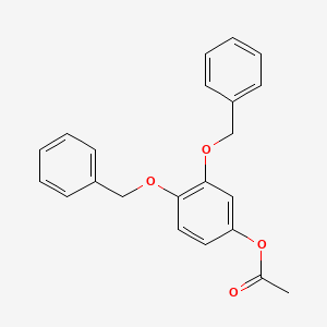 molecular formula C22H20O4 B14691526 [3,4-Bis(phenylmethoxy)phenyl] acetate CAS No. 27688-85-3